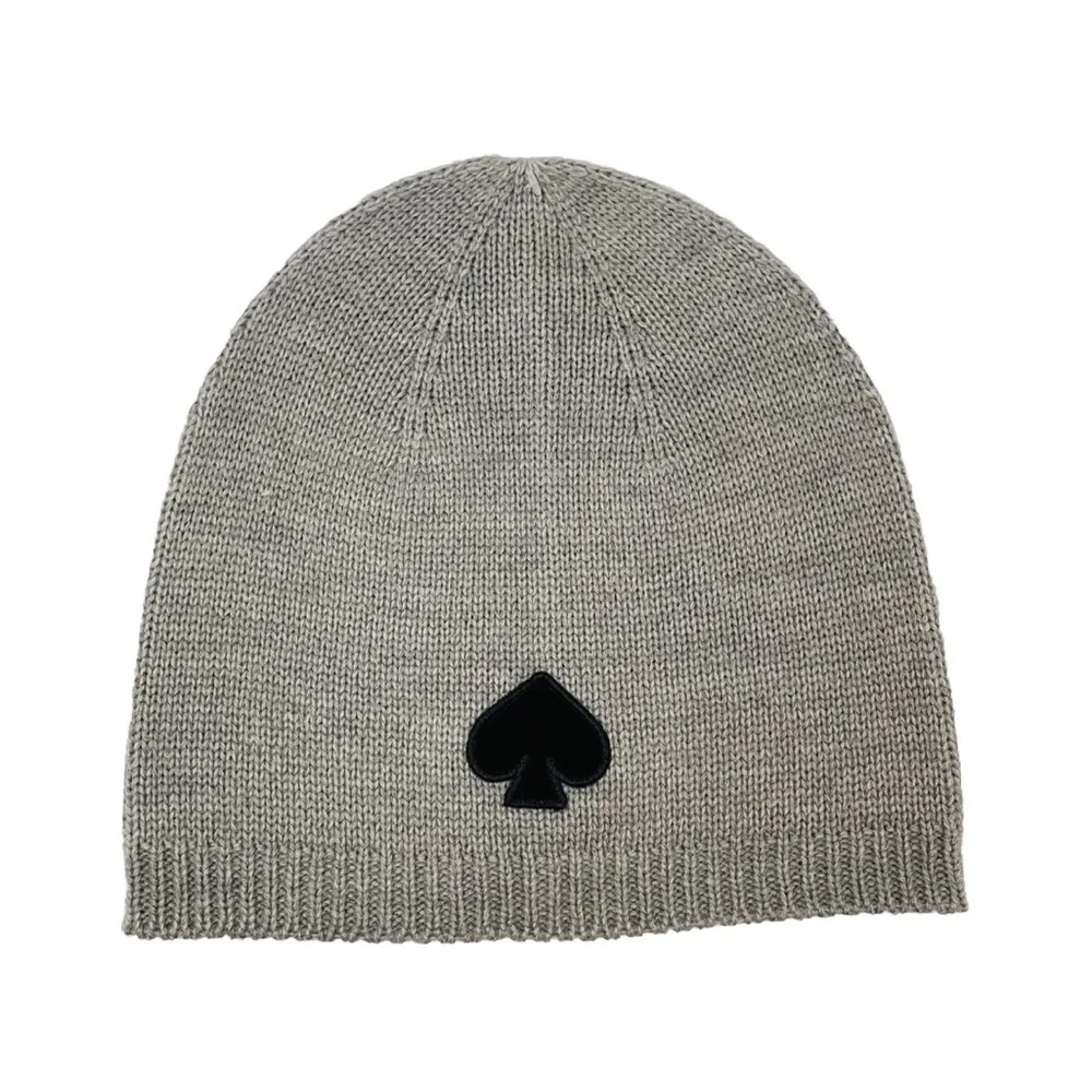 Kate Spade Gray Beanie with Black Logo